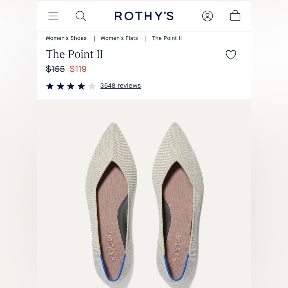 Brand New Rothy’s The Pointe II - size 10